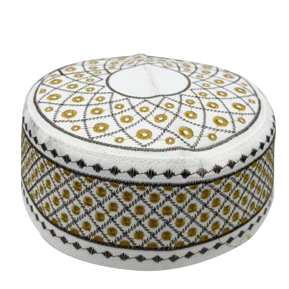Embroidered Kufi Prayer Cap — Breathable, 29 Designs