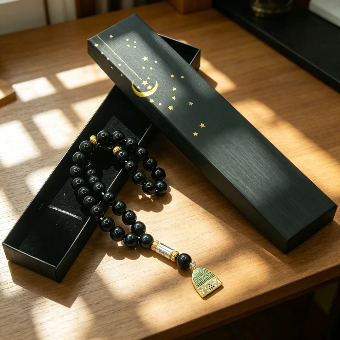 Tasbih — 33 Beads with Mosque Tassel & Gift Box