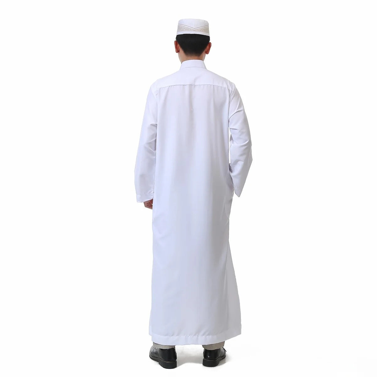 Men's Saudi Thobe — Stand Collar, Long Sleeve