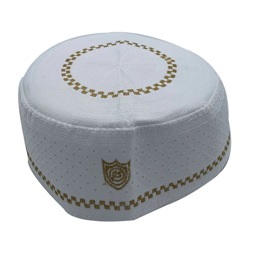 Embroidered Kufi Prayer Cap — Breathable, 29 Designs