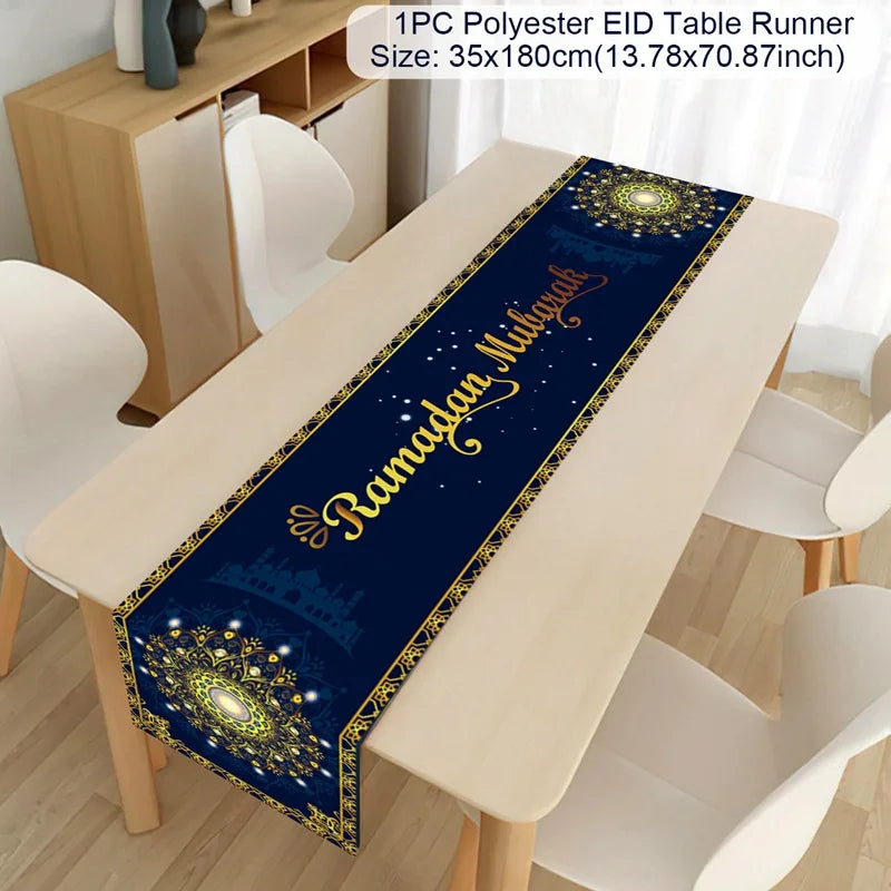 Ramadan-bordløber — Eid Mubarak og Ramadan Kareem
