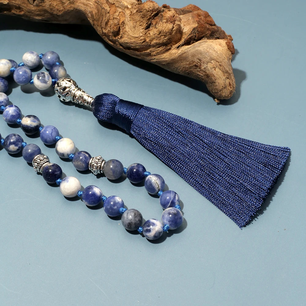 Sodalite Stone Tasbih — 33 / 99 Beads