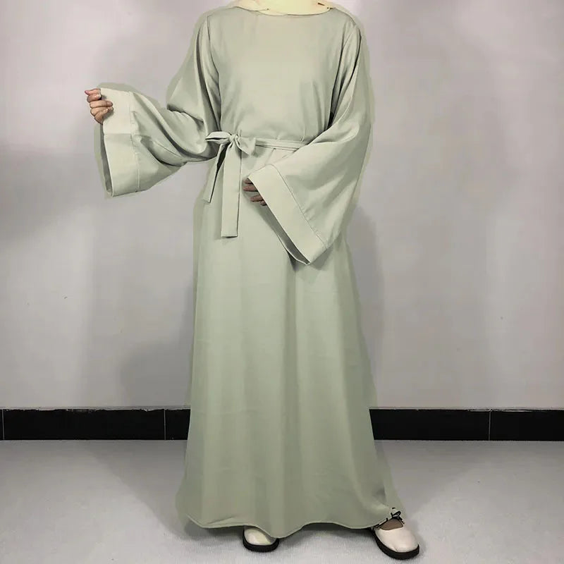 Classic Nida Abaya with Belt — 15 Colours