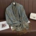 Paisley Pashmina Hijab — Soft, Warm Winter Scarf with Fringe
