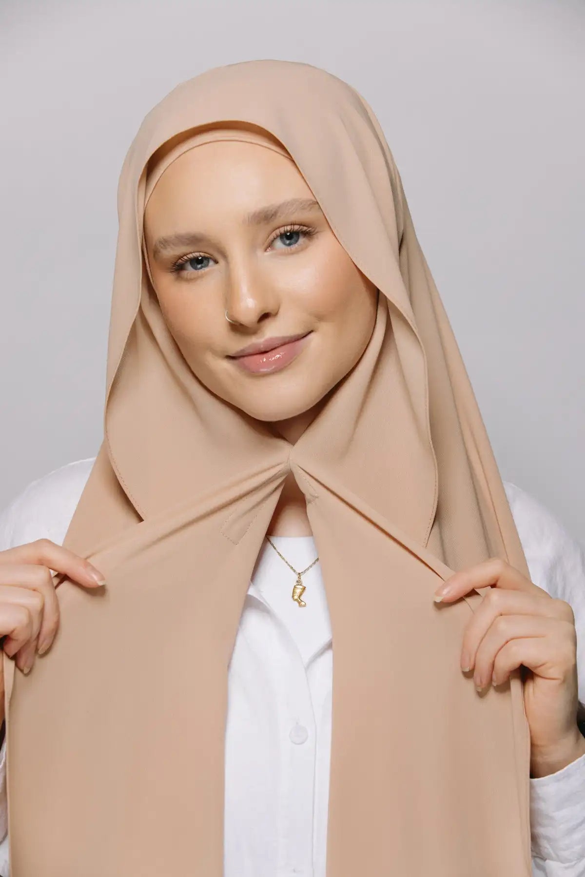 Instant Chiffon Hijab with Built-in Magnets & Undercap