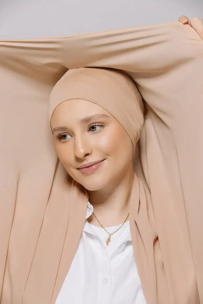 Instant Chiffon Hijab with Built-in Magnets & Undercap