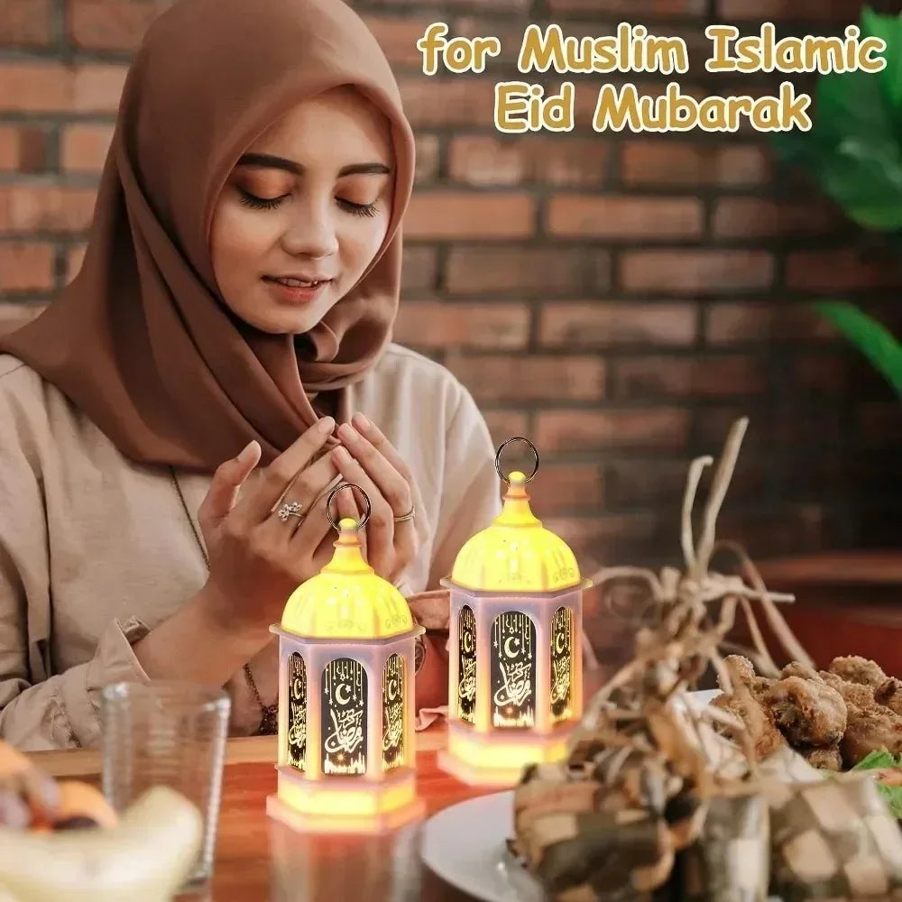 Ramadan-lanterne med flimrende LED-lys — 13 cm