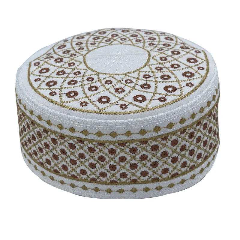 Embroidered Kufi Prayer Cap — Breathable, 29 Designs