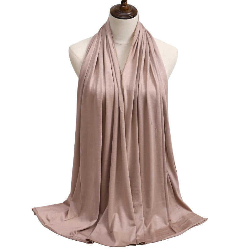 Modal Jersey Hijab — Soft Stretch Everyday Scarf