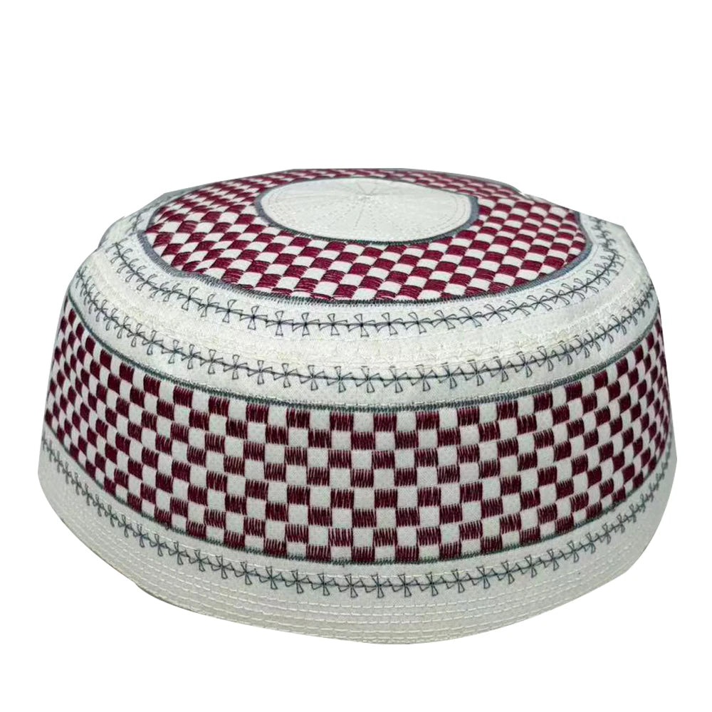 Embroidered Kufi Prayer Cap — Breathable, 29 Designs
