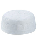 Embroidered Arch Kufi — Fitted Prayer Cap, 4 Sizes