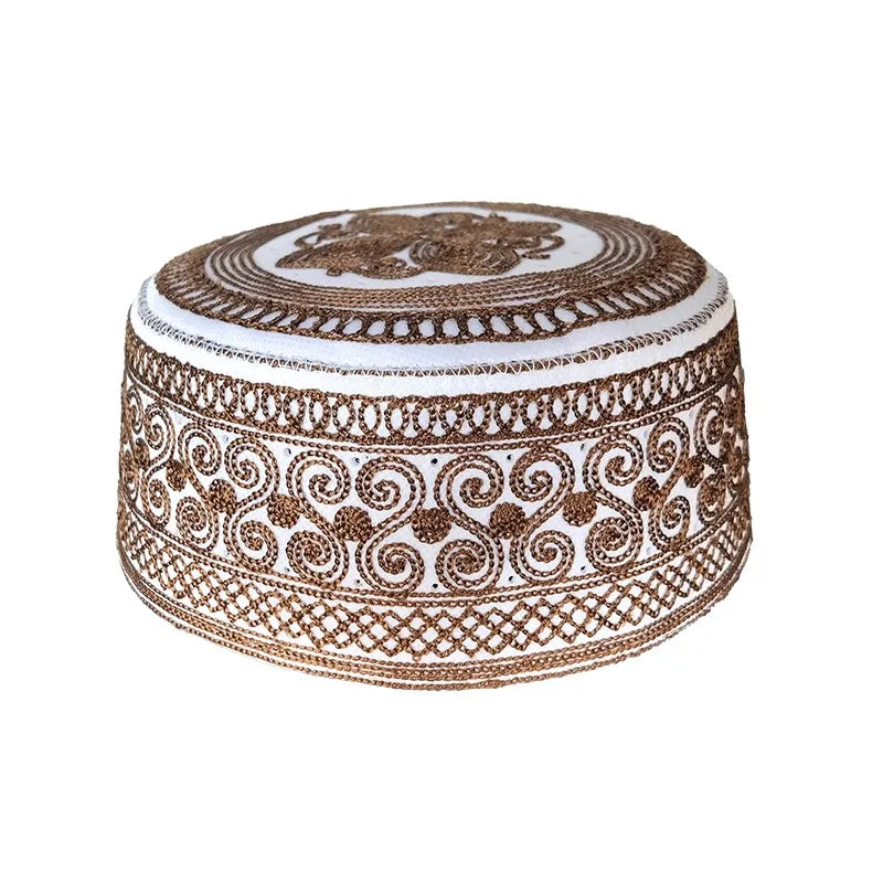 Embroidered Kufi Prayer Cap — Breathable, 29 Designs