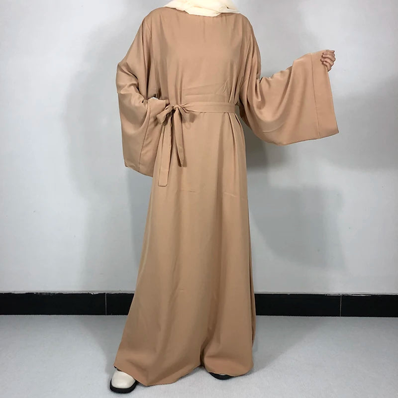 Classic Nida Abaya with Belt — 15 Colours