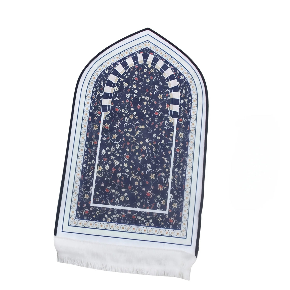 Compact Padded Prayer Mat 35 × 60 cm — Travel & Sajdah Mat with Tassels