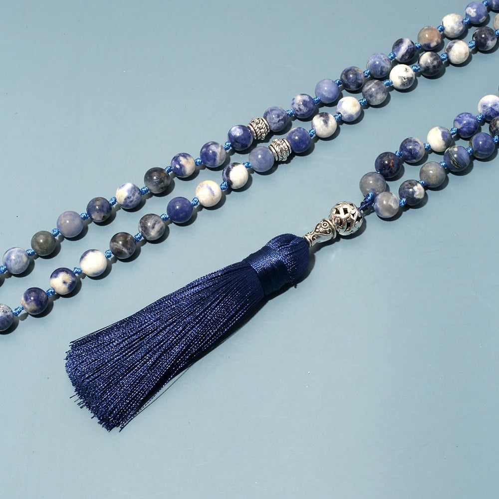 Sodalite Stone Tasbih — 33 / 99 Beads
