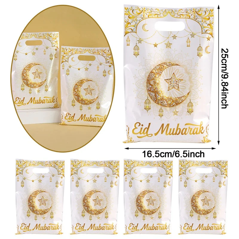 Eid Mubarak-gaveposer — hvide og guld