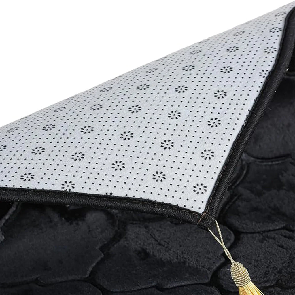 Thick Sponge-Padded Prayer Mat with Tassels — 65 × 110 cm