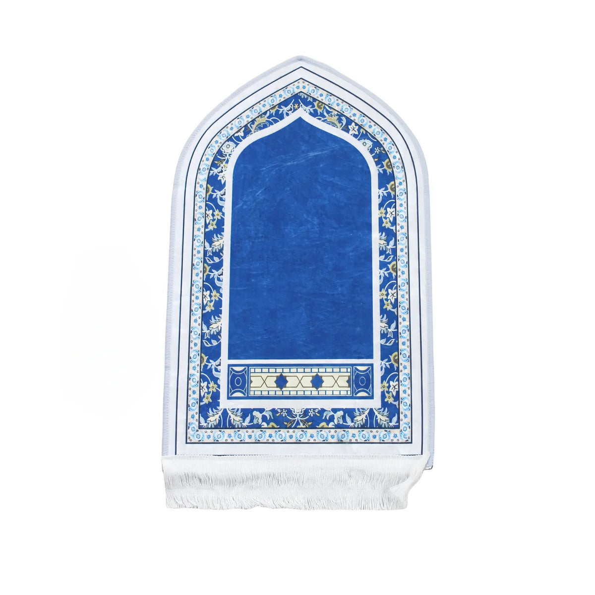 Compact Padded Prayer Mat 35 × 60 cm — Travel & Sajdah Mat with Tassels