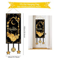 Ramadan Kareem Hanging Banner — Black & Gold Wall Flag