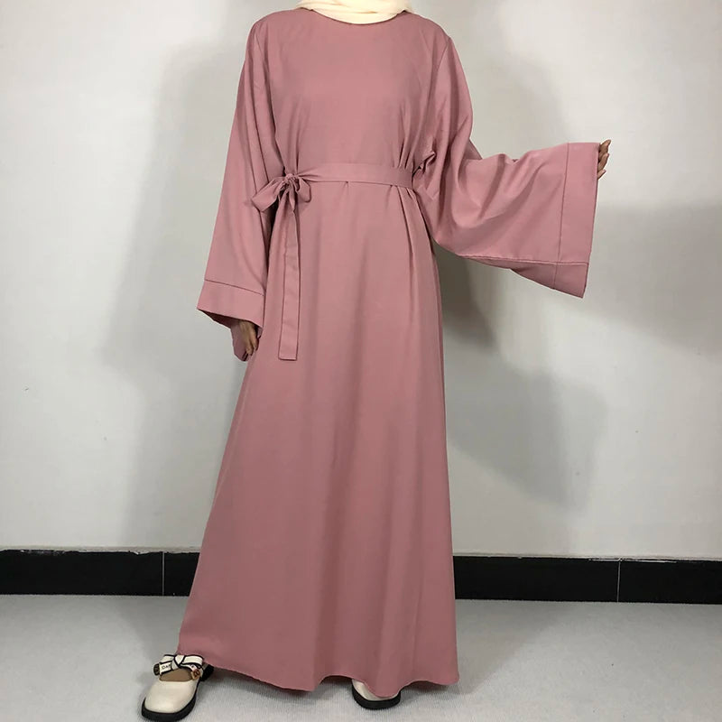 Classic Nida Abaya with Belt — 15 Colours