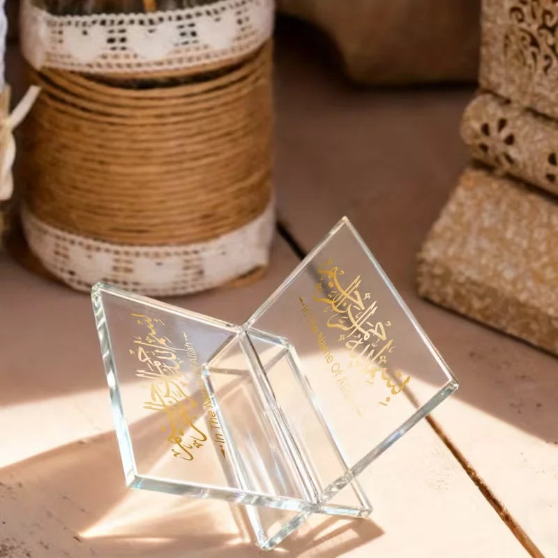 Acrylic Date Holder with Bismillah — Iftar Table Decor