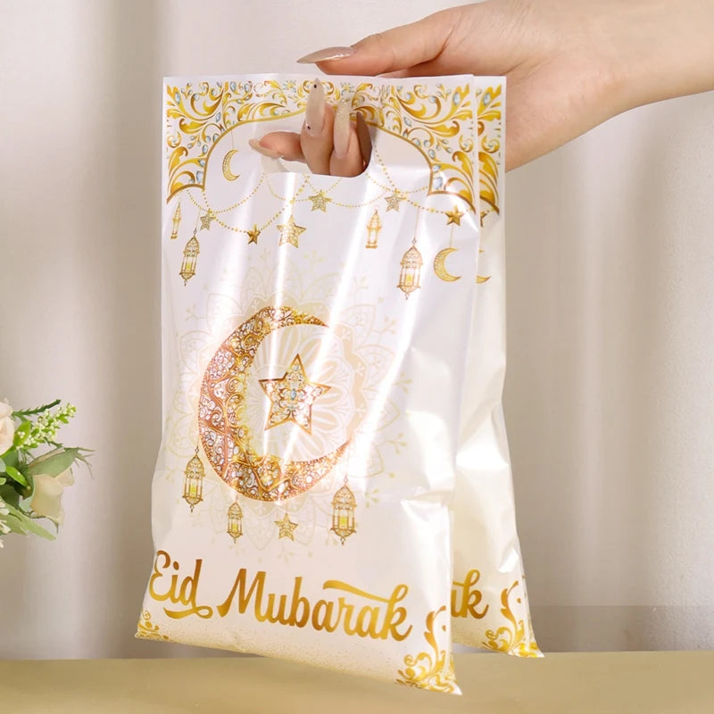 Eid Mubarak-gaveposer — hvide og guld