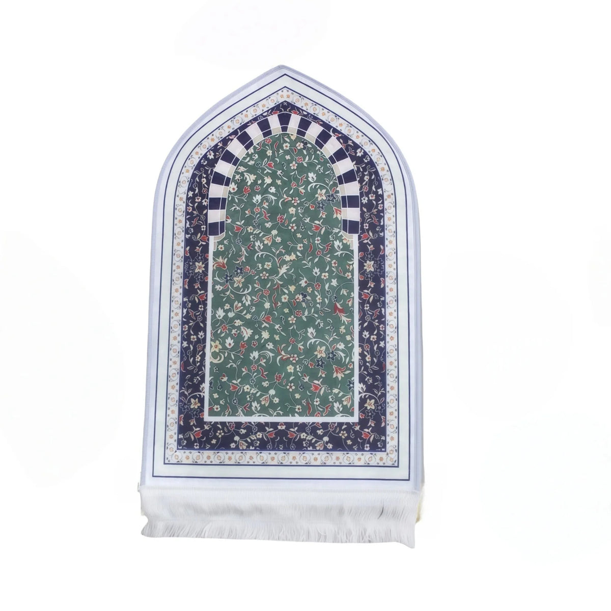 Compact Padded Prayer Mat 35 × 60 cm — Travel & Sajdah Mat with Tassels