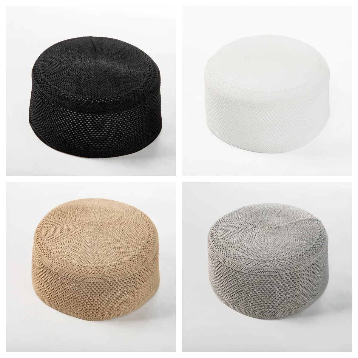 Breathable Mesh Kufi — Everyday Prayer Cap, 3 Sizes