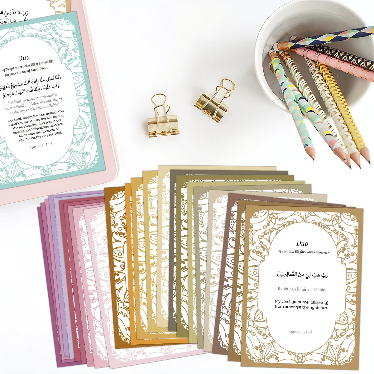Dua Cards — 40 Cards with Arabic, Transliteration & English