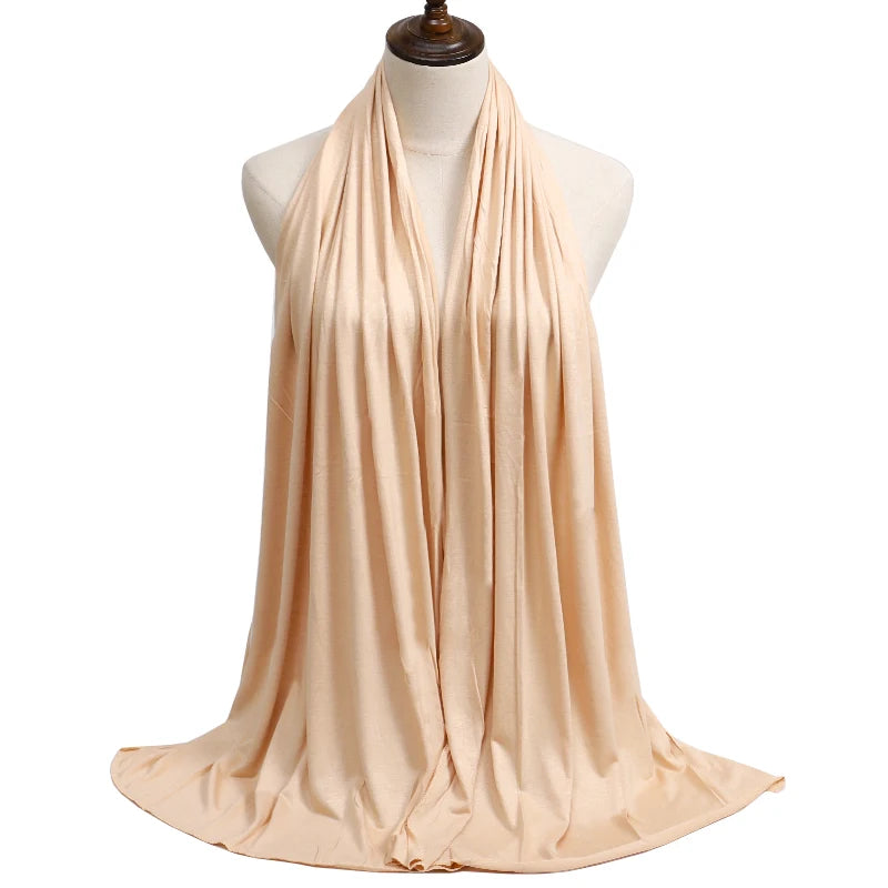 Modal Jersey Hijab — Soft Stretch Everyday Scarf