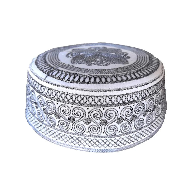 Embroidered Kufi Prayer Cap — Breathable, 29 Designs