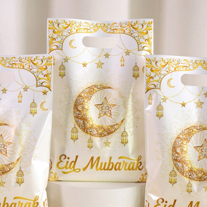 Eid Mubarak-gaveposer — hvide og guld