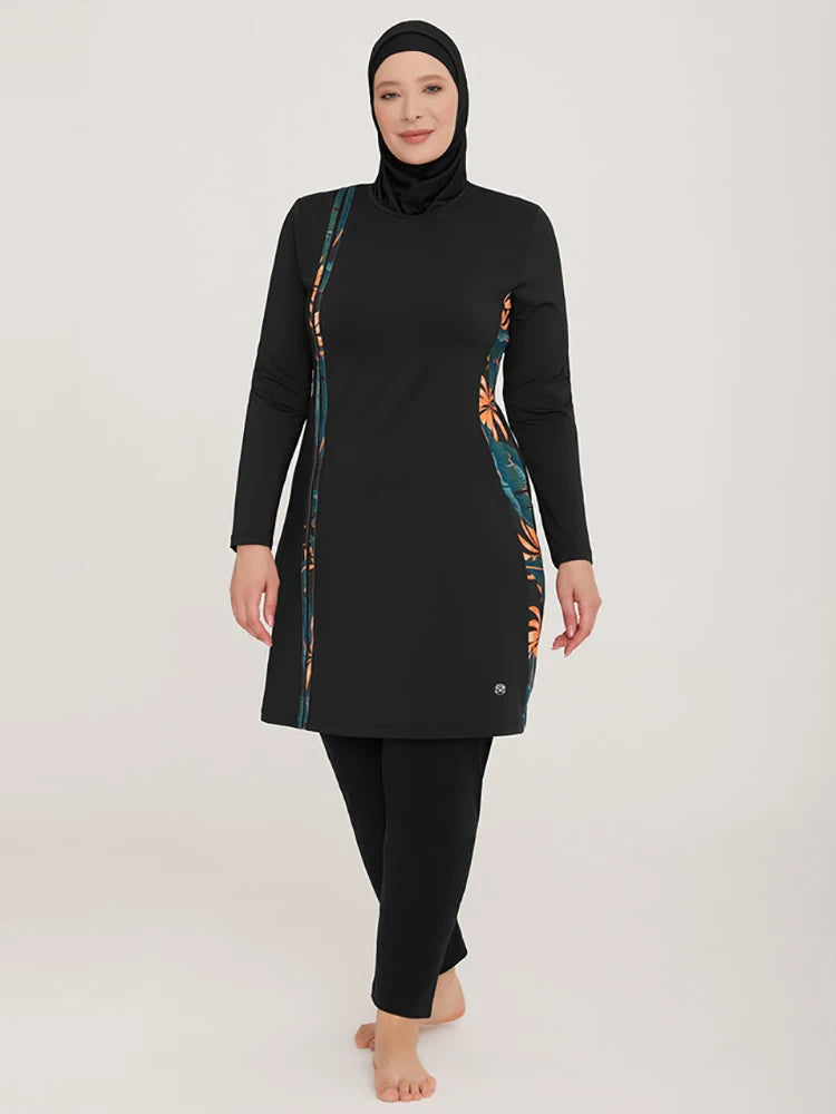Full-Coverage Burkini — 3-Piece Modest Swimsuit with Hijab