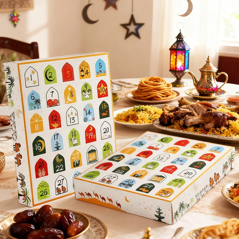 Ramadan-nedtællingsæske — 30 låger til godter