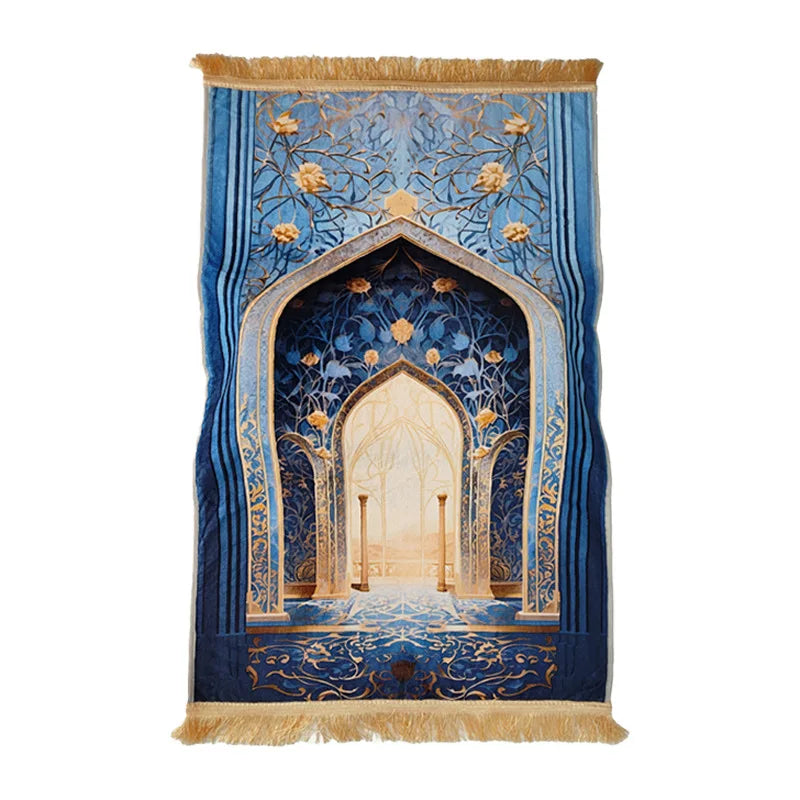 Extra-Thick Velvet Prayer Mat 70 × 110 cm — 8 cm Foam