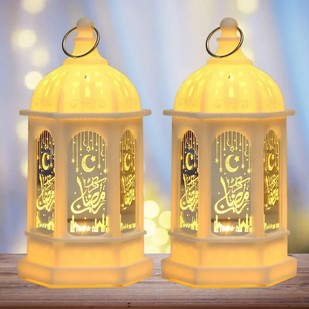 Ramadan-lanterne med flimrende LED-lys — 13 cm