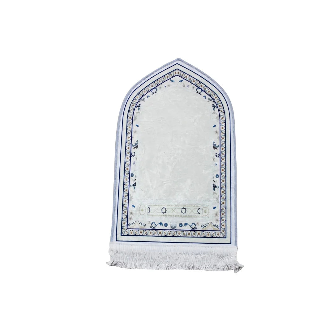 Compact Padded Prayer Mat 35 × 60 cm — Travel & Sajdah Mat with Tassels