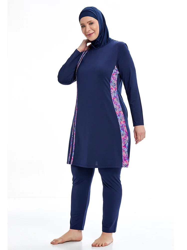 Full-Coverage Burkini — 3-Piece Modest Swimsuit with Hijab