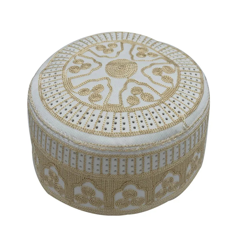 Embroidered Kufi Prayer Cap — Breathable, 29 Designs