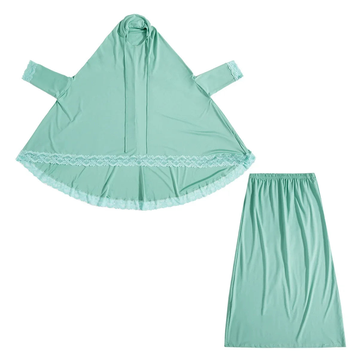 Bededragt til piger — khimar og nederdel, 3–12 år