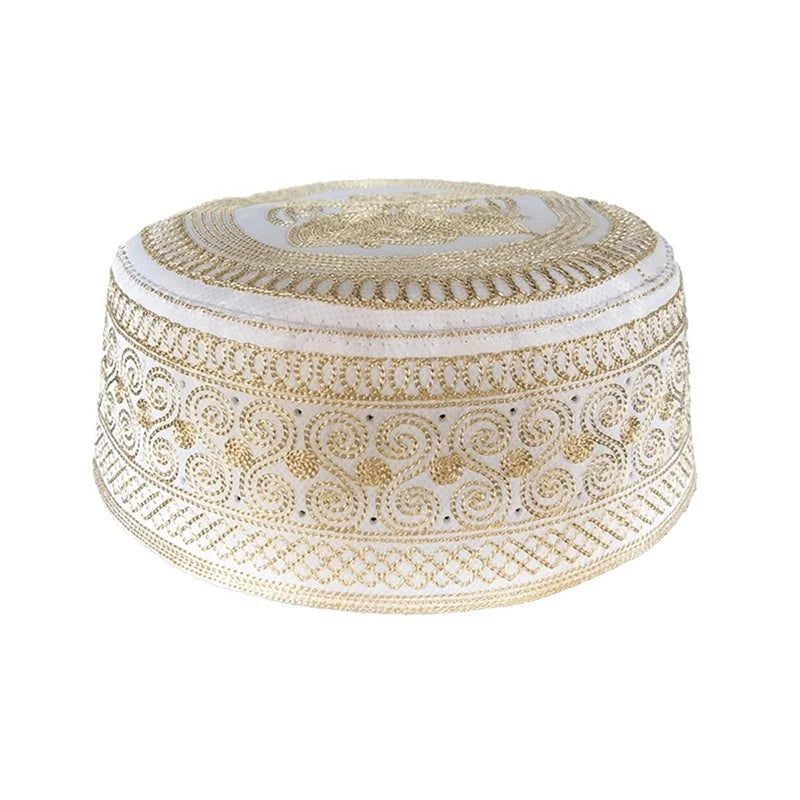 Embroidered Kufi Prayer Cap — Breathable, 29 Designs