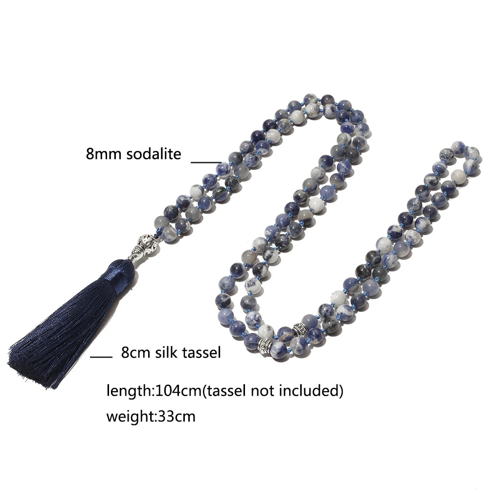 Sodalite Stone Tasbih — 33 / 99 Beads