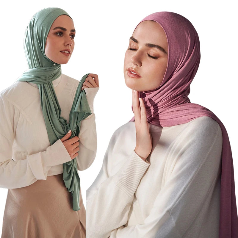 Modal Jersey Hijab — Soft Stretch Everyday Scarf