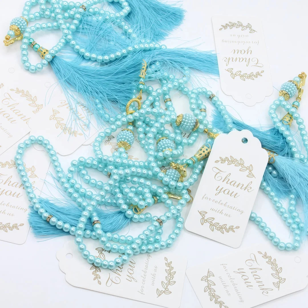Pearl Tasbih Prayer Beads — Gift Set of 12 (99 Beads)