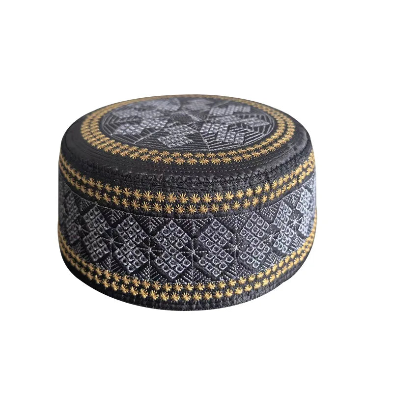 Embroidered Kufi Prayer Cap — Breathable, 29 Designs