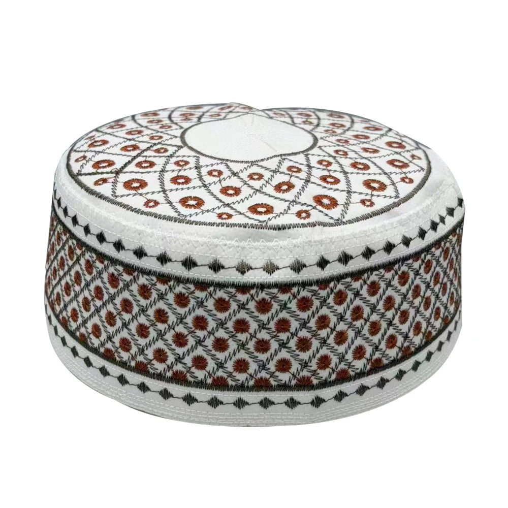 Embroidered Kufi Prayer Cap — Breathable, 29 Designs