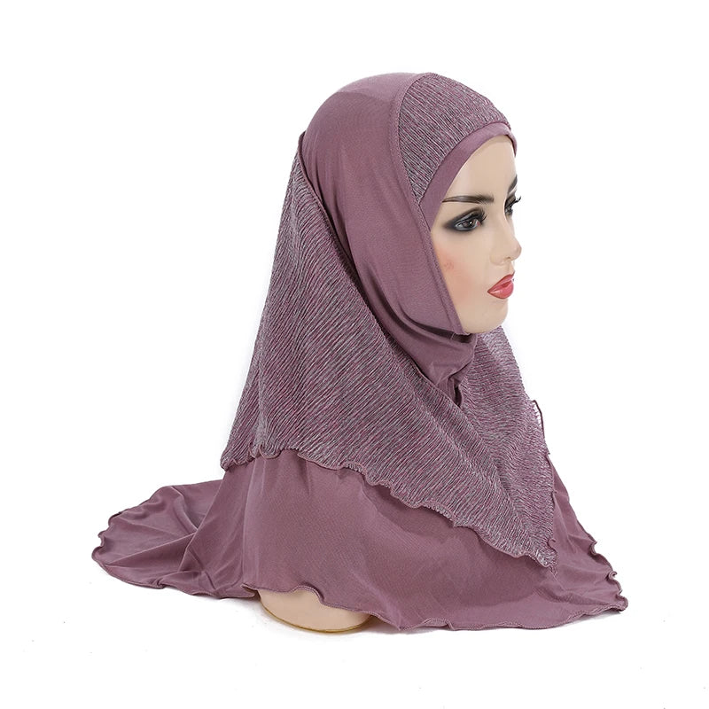 Amira Prayer Hijab — Pull-On, 70 × 60 cm