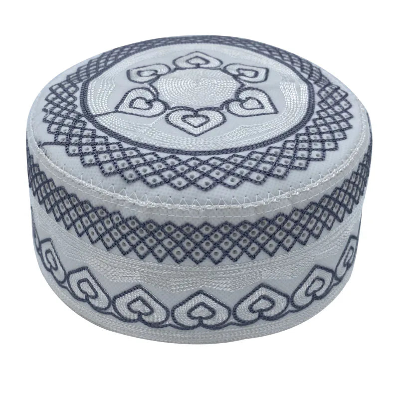 Embroidered Kufi Prayer Cap — Breathable, 29 Designs