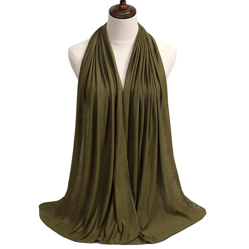 Modal Jersey Hijab — Soft Stretch Everyday Scarf