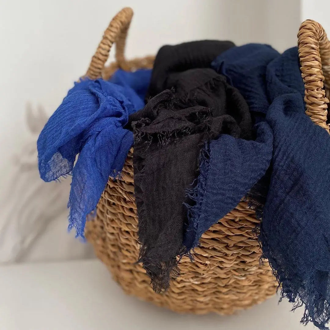 Crinkle Cotton Hijab — Lightweight, No-Iron Everyday Scarf